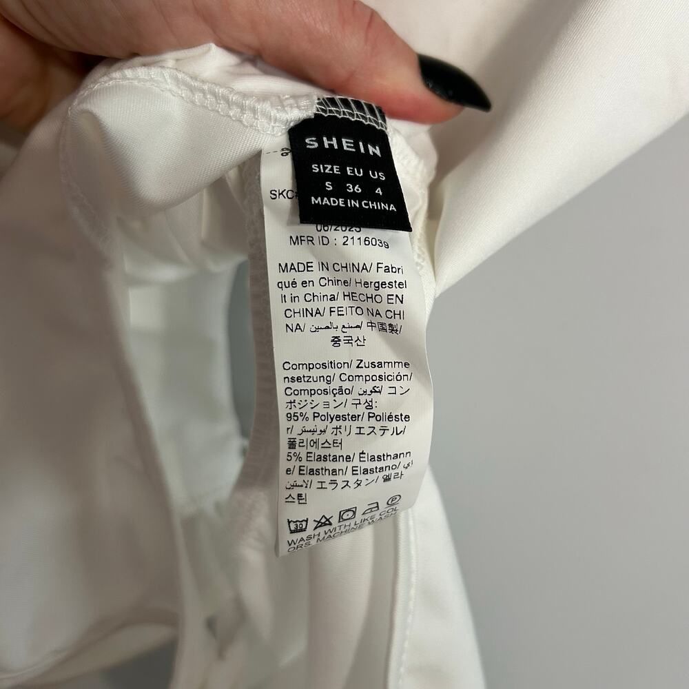 SHEIN White Strappy Backless Bodysuit - Picture 5 of 7